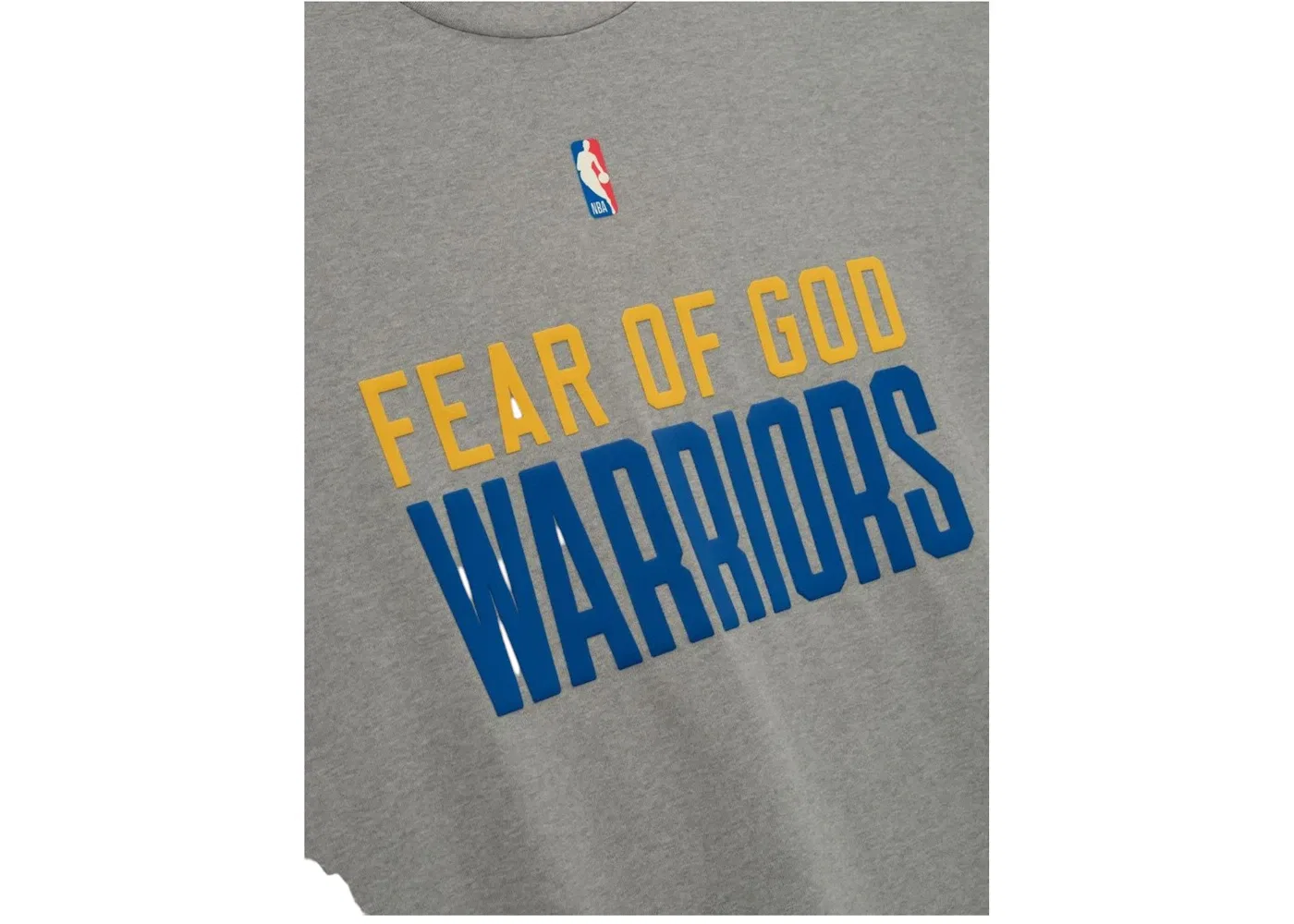 Мужская футболка с принтом Fear of God Essentials Warriors 90's Tee, Concrete Heather — фото 3