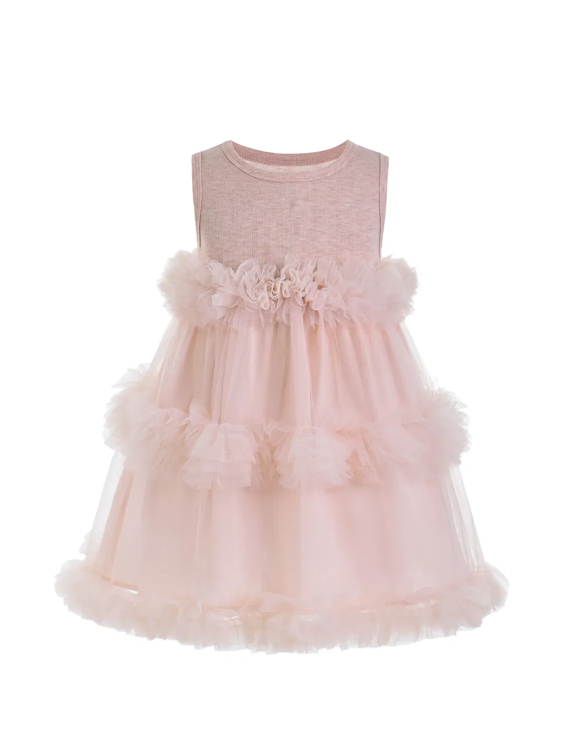 Платье с оборками Mimi Tutu, розовый