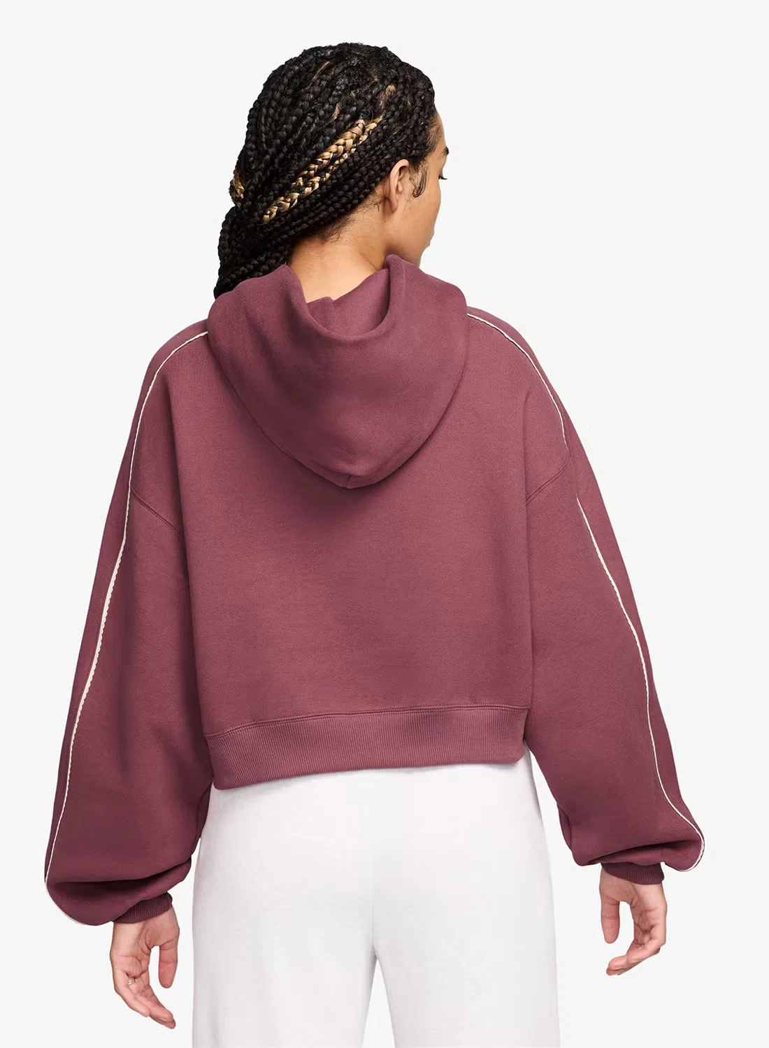 Худи с капюшоном укороченное Studio fleece Nike, розовый — фото 2