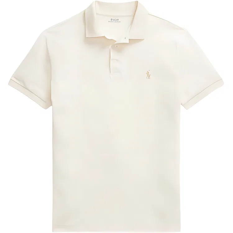 Мужское поло кремово-белое Polo Ralph Lauren, Cream White