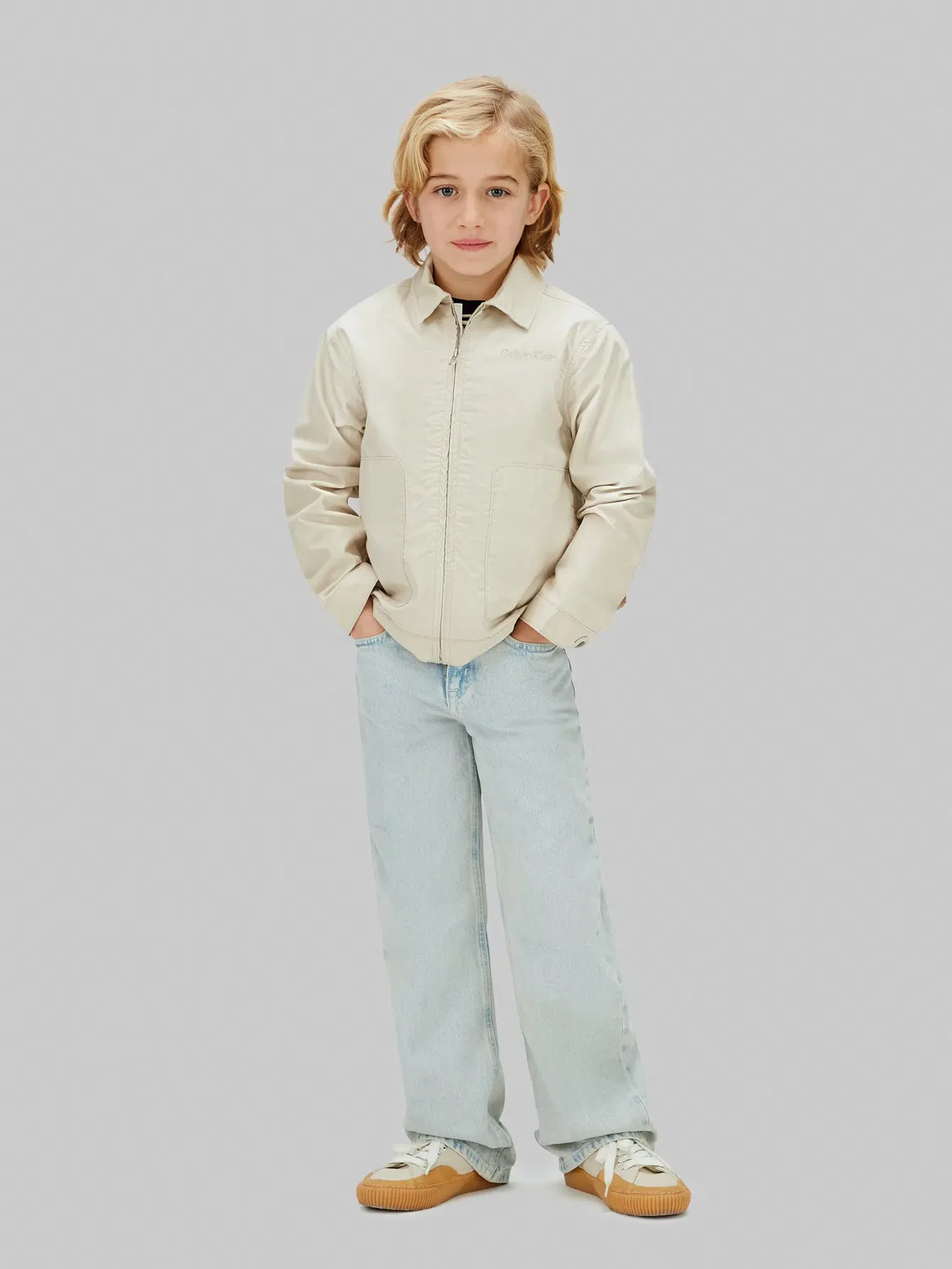 Детская куртка для мальчиков из рипстопа Calvin Klein, Marrón — фото 2
