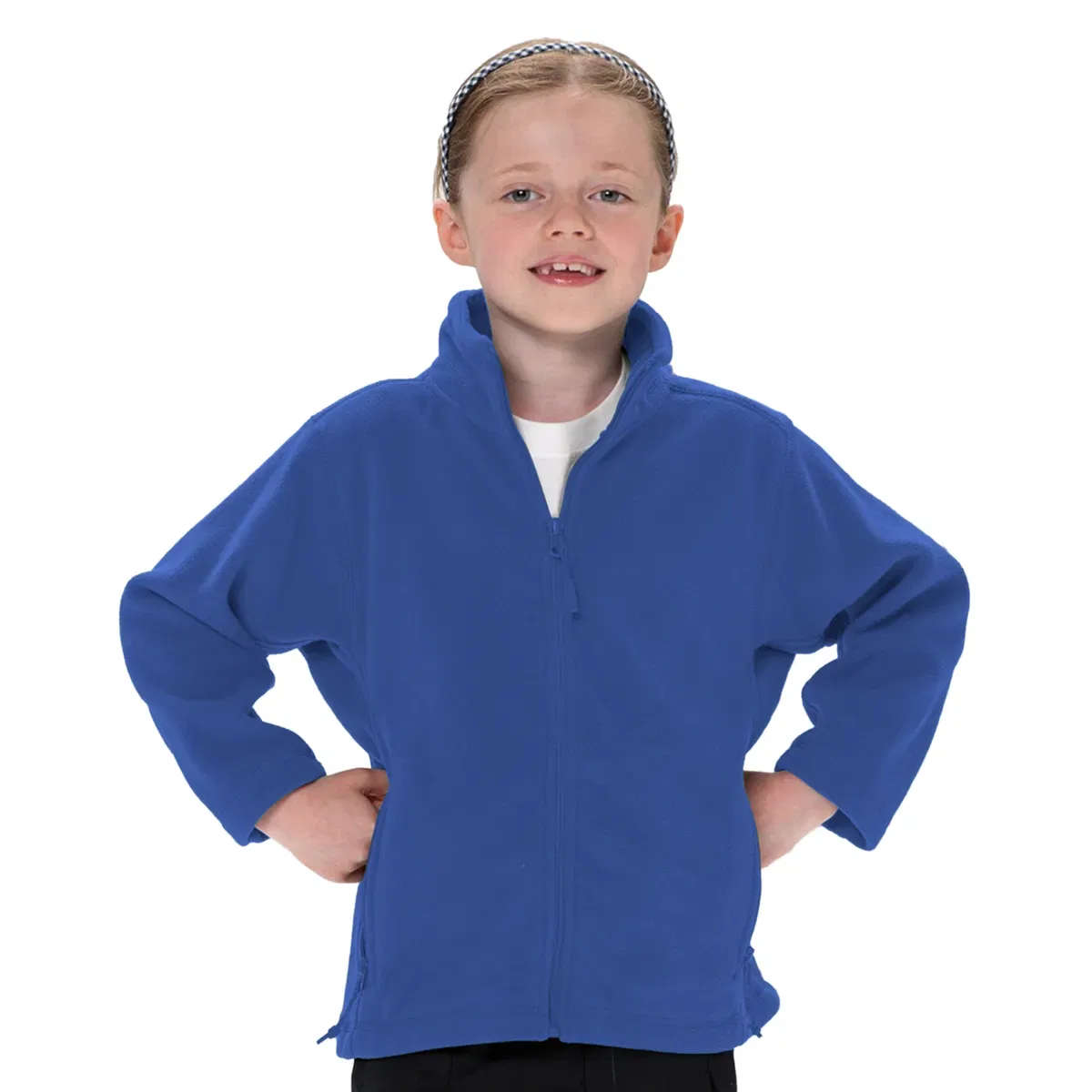 Детская куртка на молнии из флиса Jerzees Schoolwear, Royal — фото 2