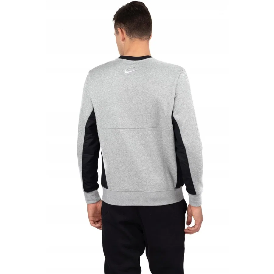 Свитшот спортивный с длинным рукавом Nike Air Crew Fleece, Серый — фото 4