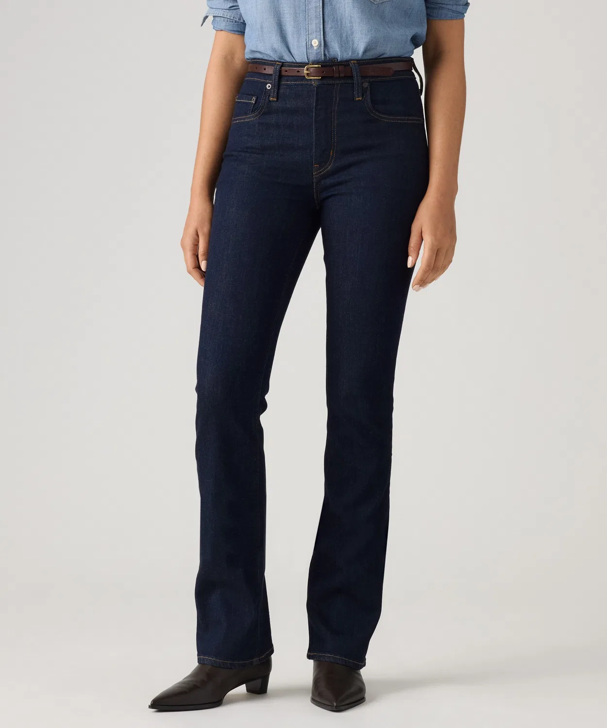 Женские джинсы с высокой посадкой, модель 725 Levi's, Dark Indigo Blue