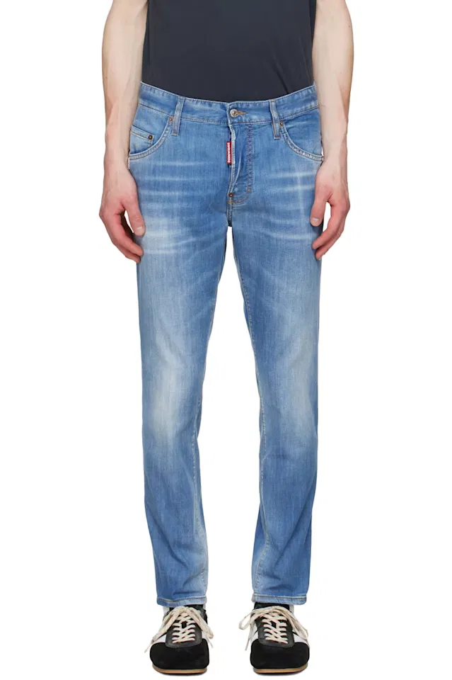 Синие джинсы-скейтеры Dsquared2
