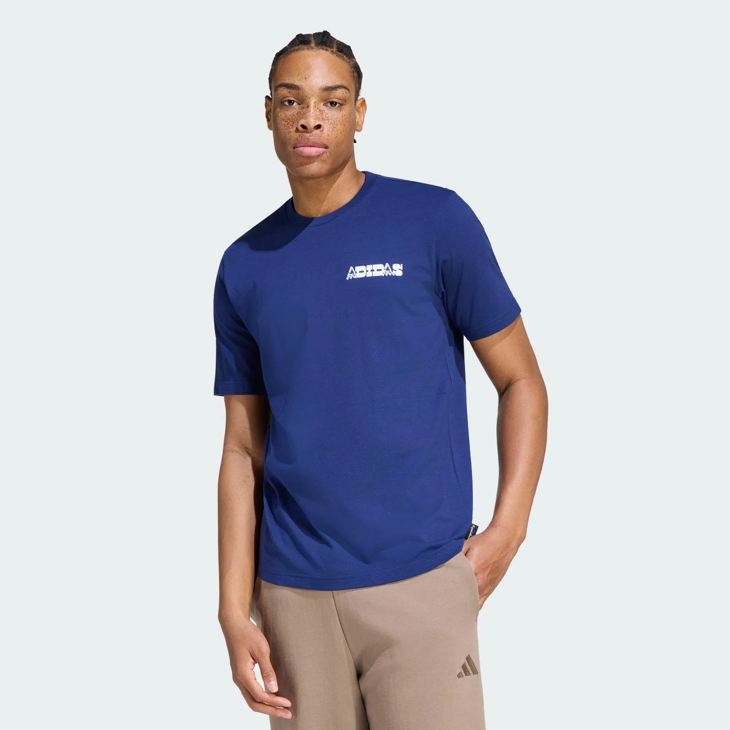 Мужская футболка с принтом Novelty Cards Adidas, Dark Blue