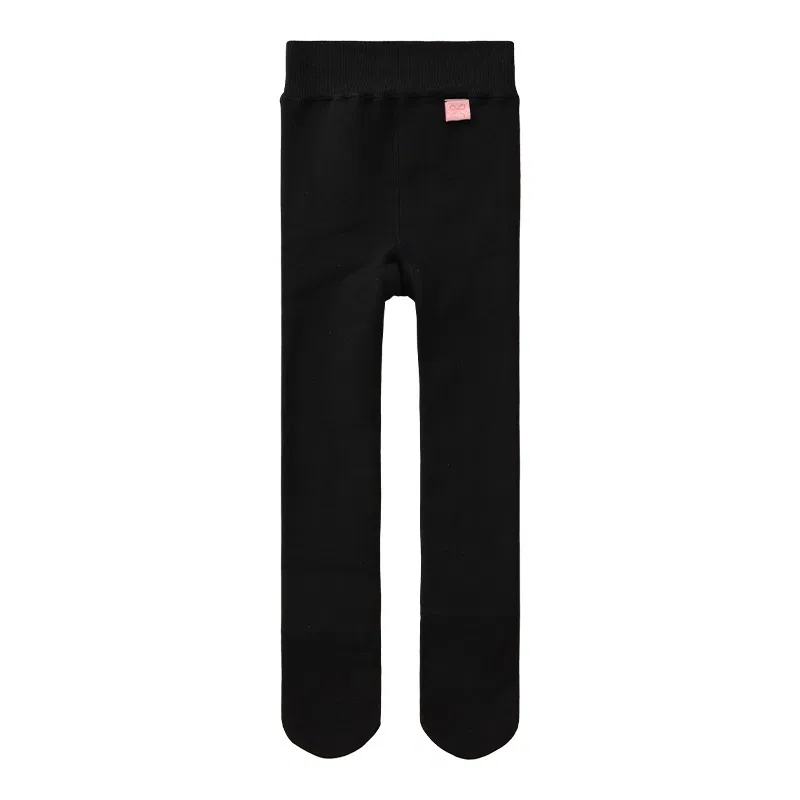 Детские леггинсы на флисе для девочек Red Bean, Black