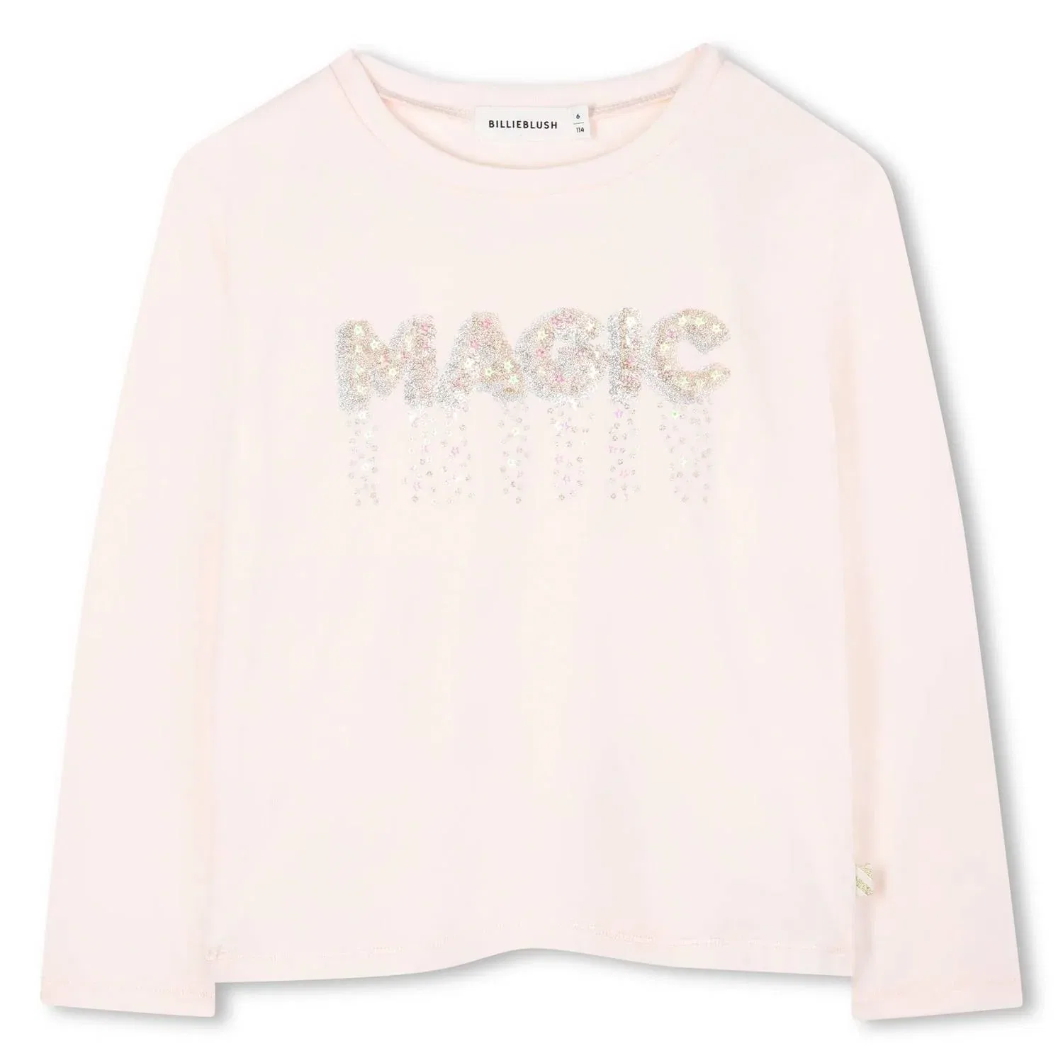 Детская футболка для девочек с длинным рукавом и принтом Magic Long Sleeve Tee Billieblush, Light Pink