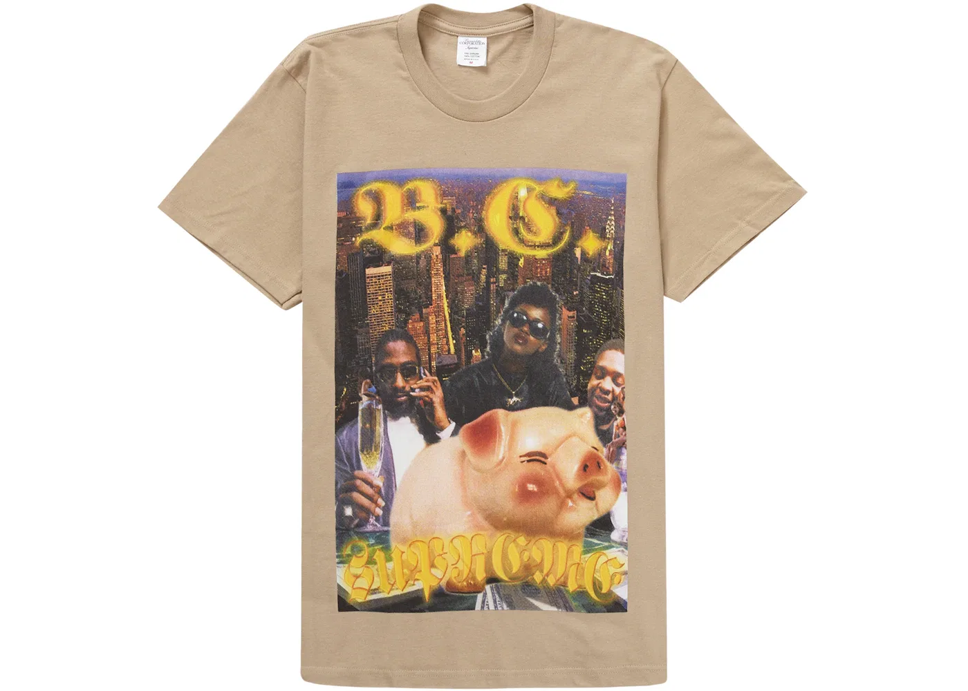 Мужская футболка с принтом Supreme Bernadette Corporation Money Tee, Khaki