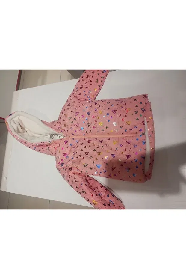 Детское пальто для девочек с принтом Heart-Patterned Ray, Pink