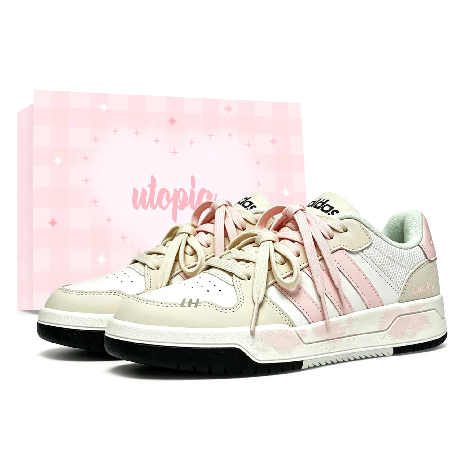 Детские скейтборд-кроссовки с низким верхом Entrap Adidas Neo, Pink White