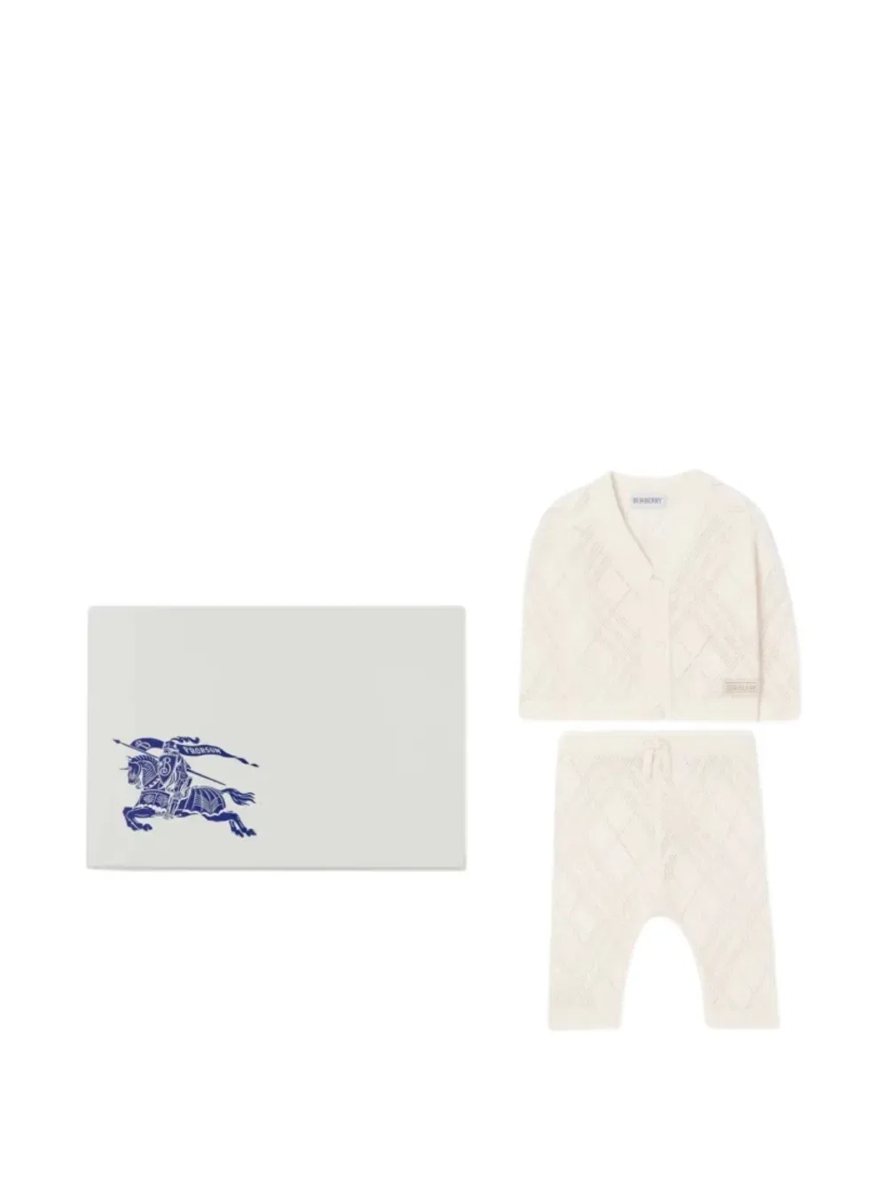 Комплект вязаных кашемировых брюк набор из двух предметов Burberry Kids, бежевый