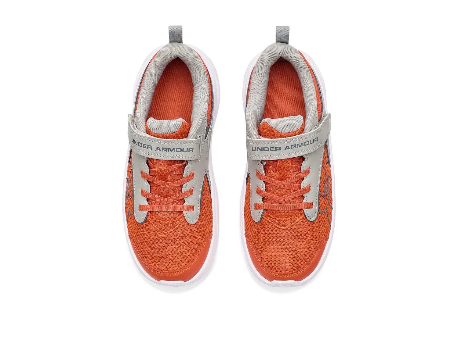 Детские кроссовки Pre School Surge 5 с альтернативной застежкой (для малышей) Under Armour Kids, Outrageous Orange/White/Titanium — фото 3