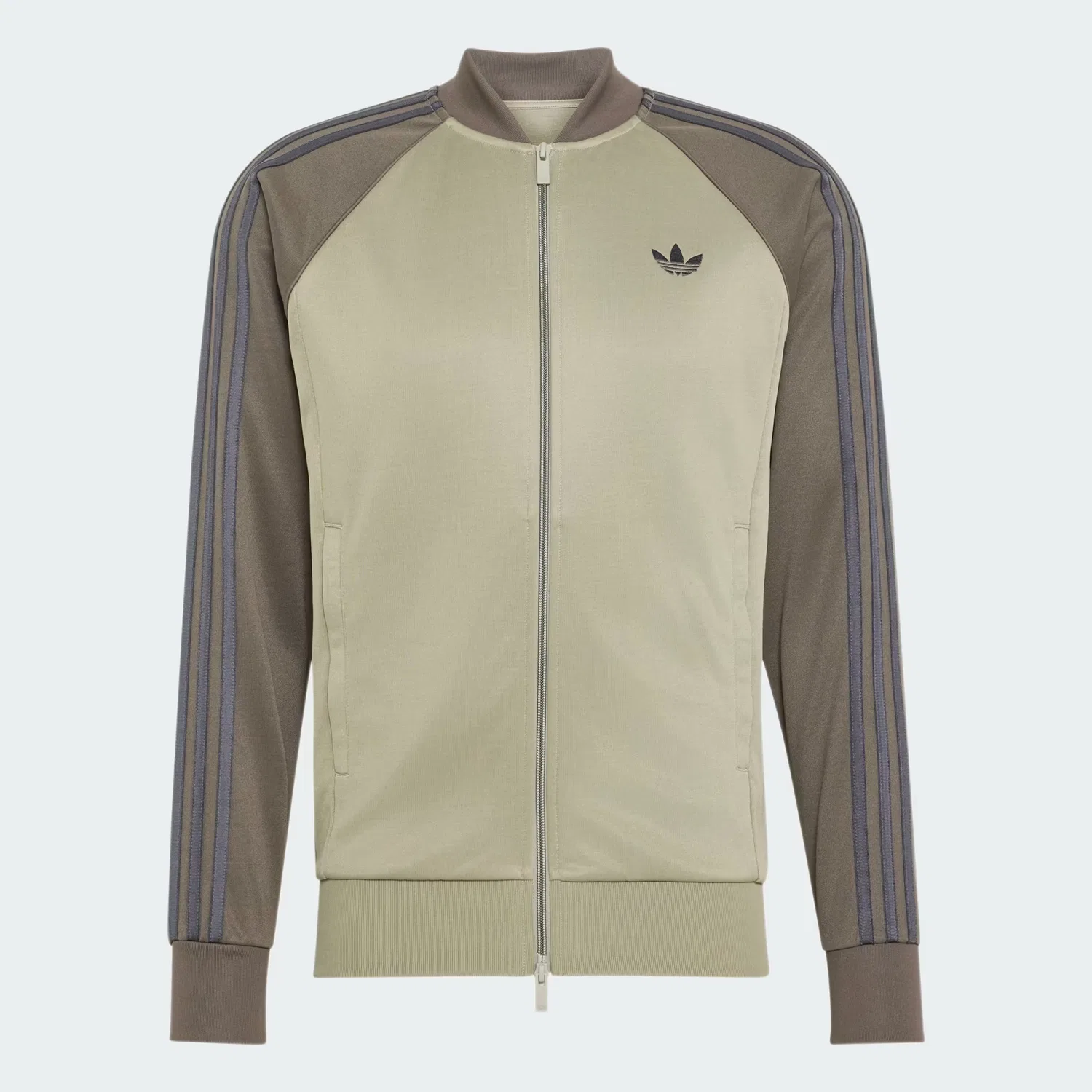 Мужская спортивная куртка приталенного кроя SST Track Top Adidas Originals, Silver Pebble — фото 4