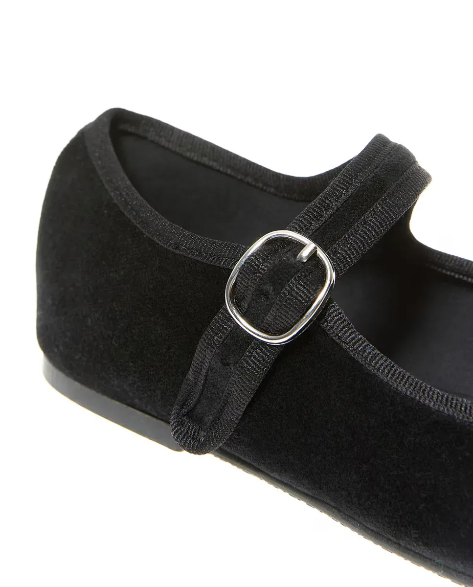 Детская туфелька-балетка для девочек Bailarina mercedita Sfera, Negro — фото 4
