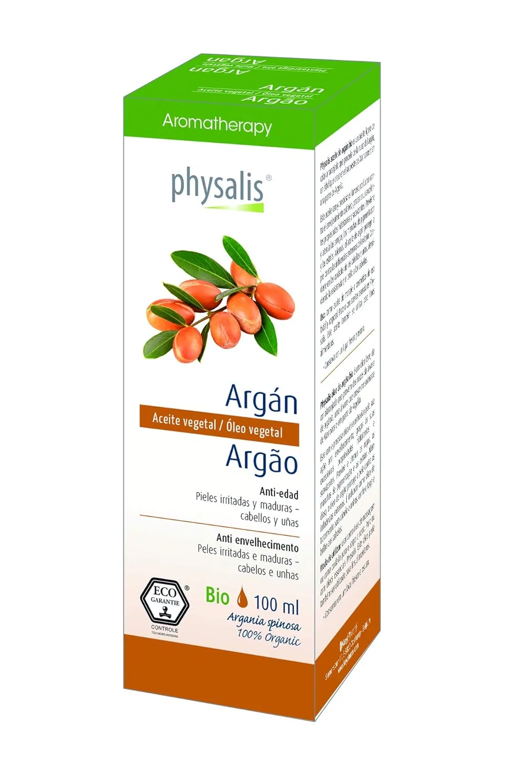 Масло для тела Аргановое органическое, Physalis, 100 мл