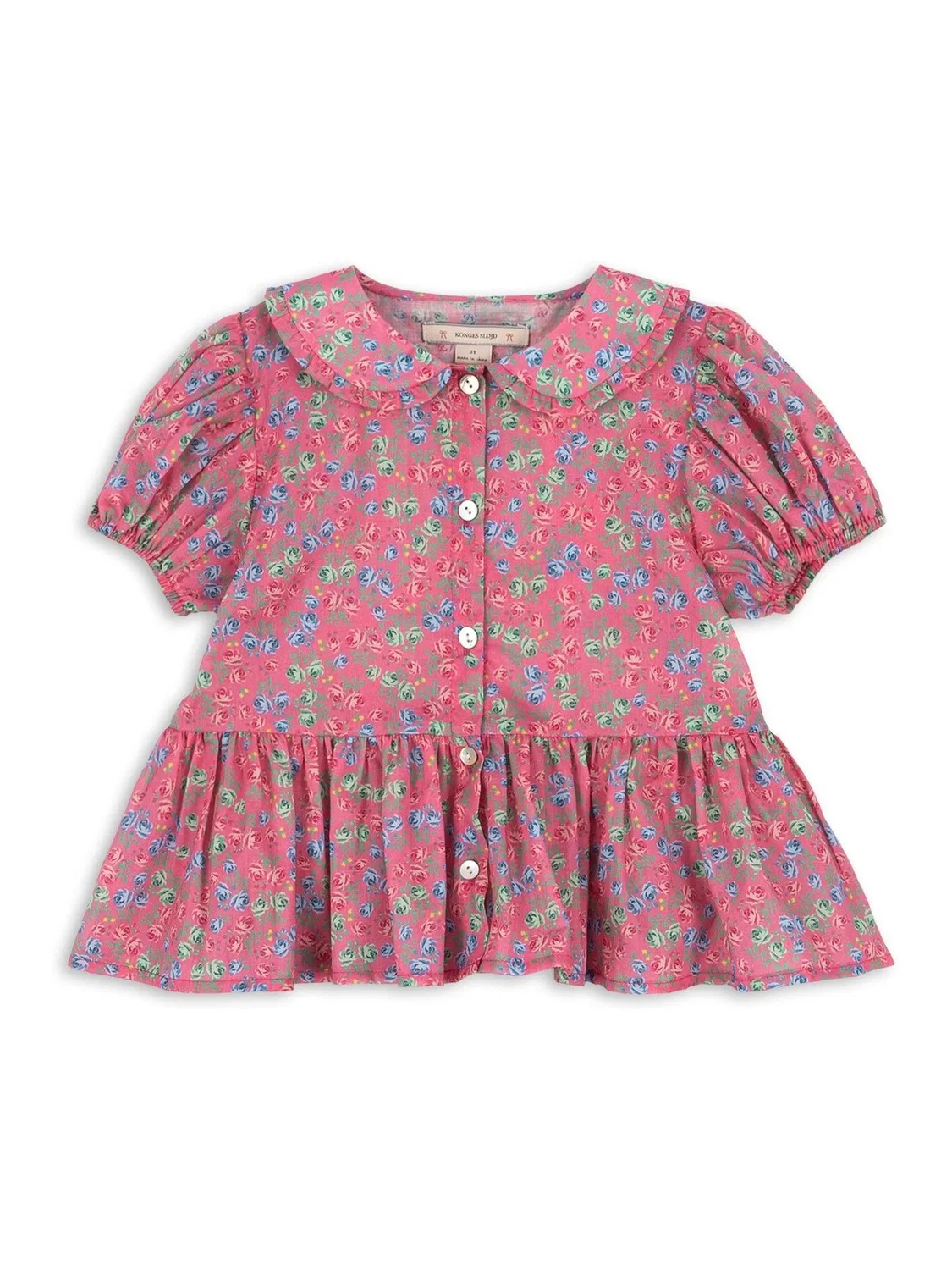 Блуза с коротким рукавом Pacey Floral Print Konges Sløjd, розовый
