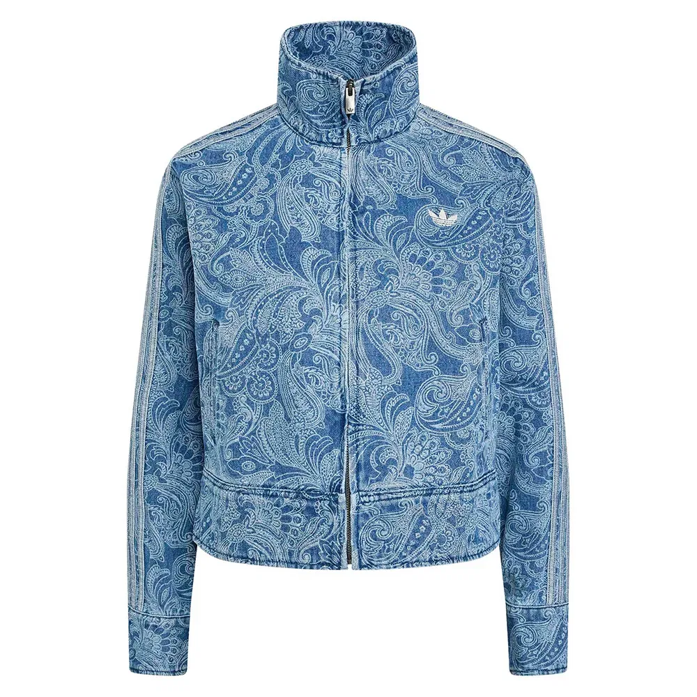 Женская джинсовая куртка с принтом Liberty London Firebird Adidas Originals, Blue — фото 3