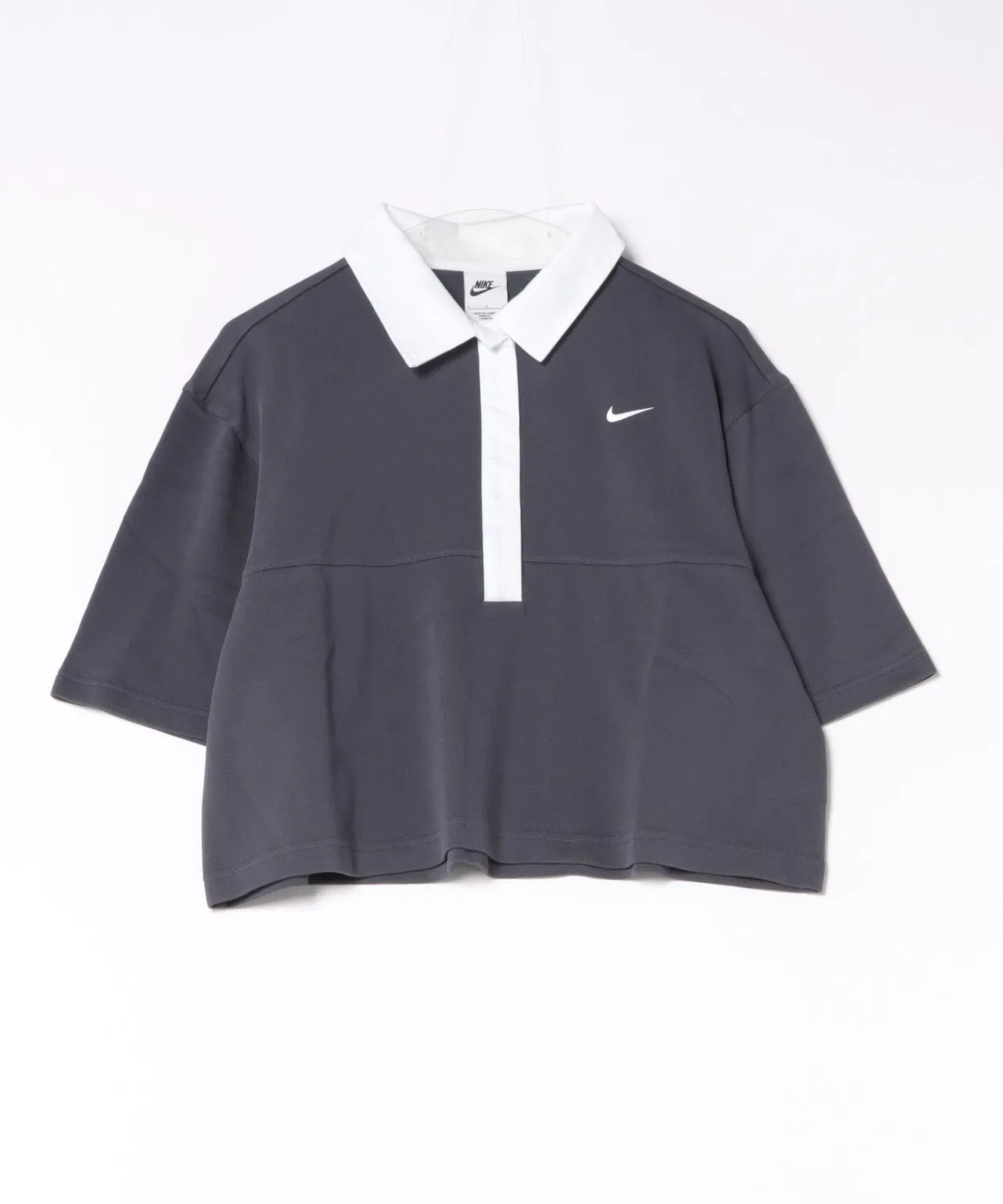 Женское полуприлегающее поло с коротким рукавом, модель W STREET ESS SS POLO NIKE, Gray
