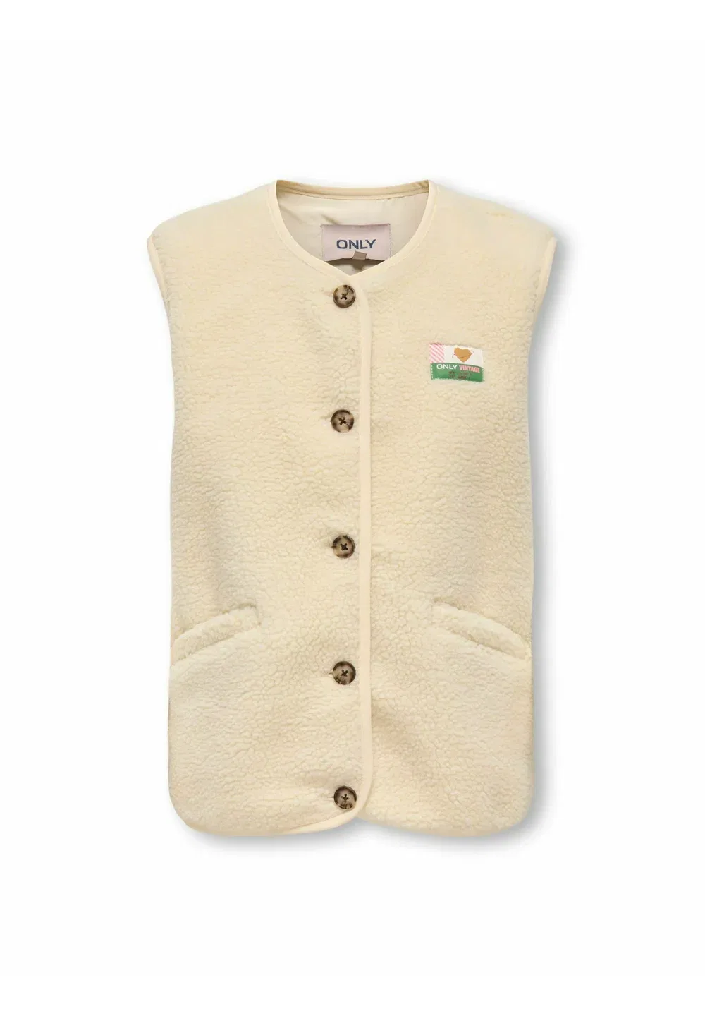 Жилет Kogbaby teddy vest cs pnt - waistcoat Only Girls, Antique White