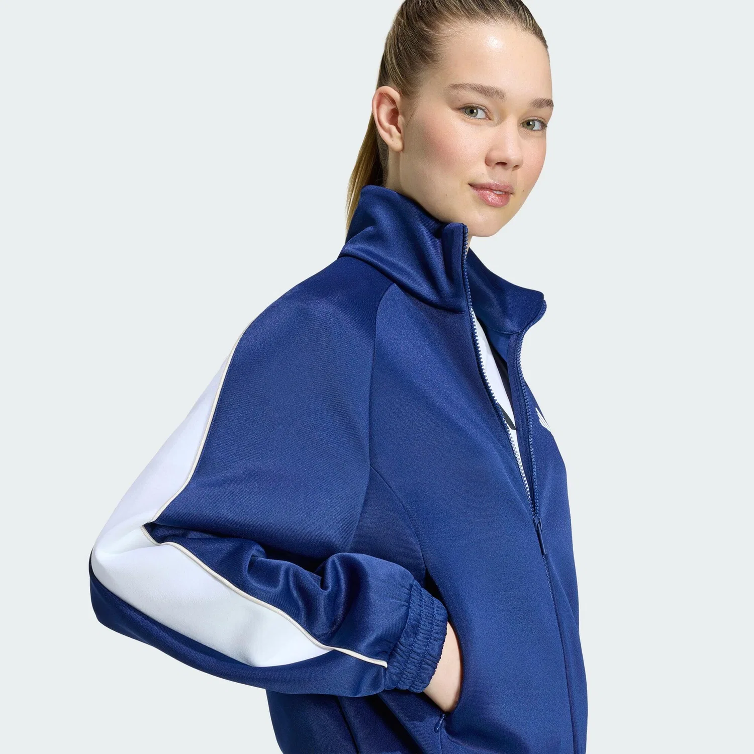 Мужская спортивная куртка свободного кроя Stadium Adidas, Darkblau — фото 4
