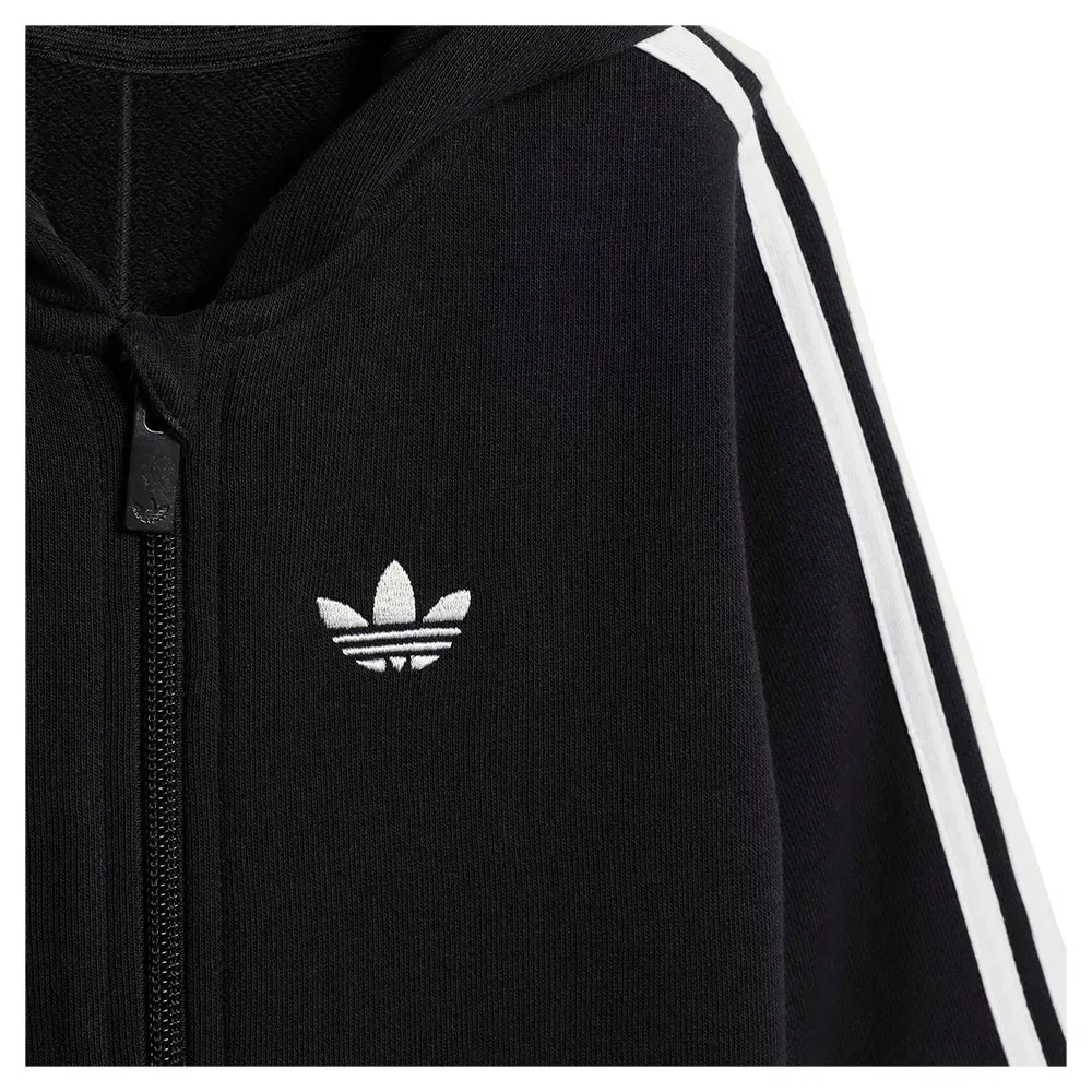 Детский комбинезон для девочек с длинным рукавом 3 Stripes Onesie Adidas Originals, Black — фото 4