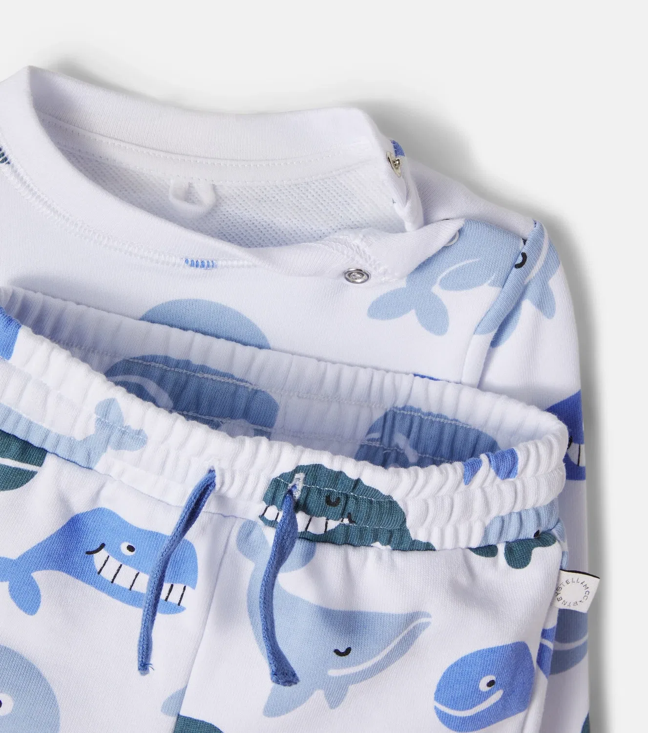 Комплект из топа и шорт с принтом Stella Mccartney Kids, белый — фото 4