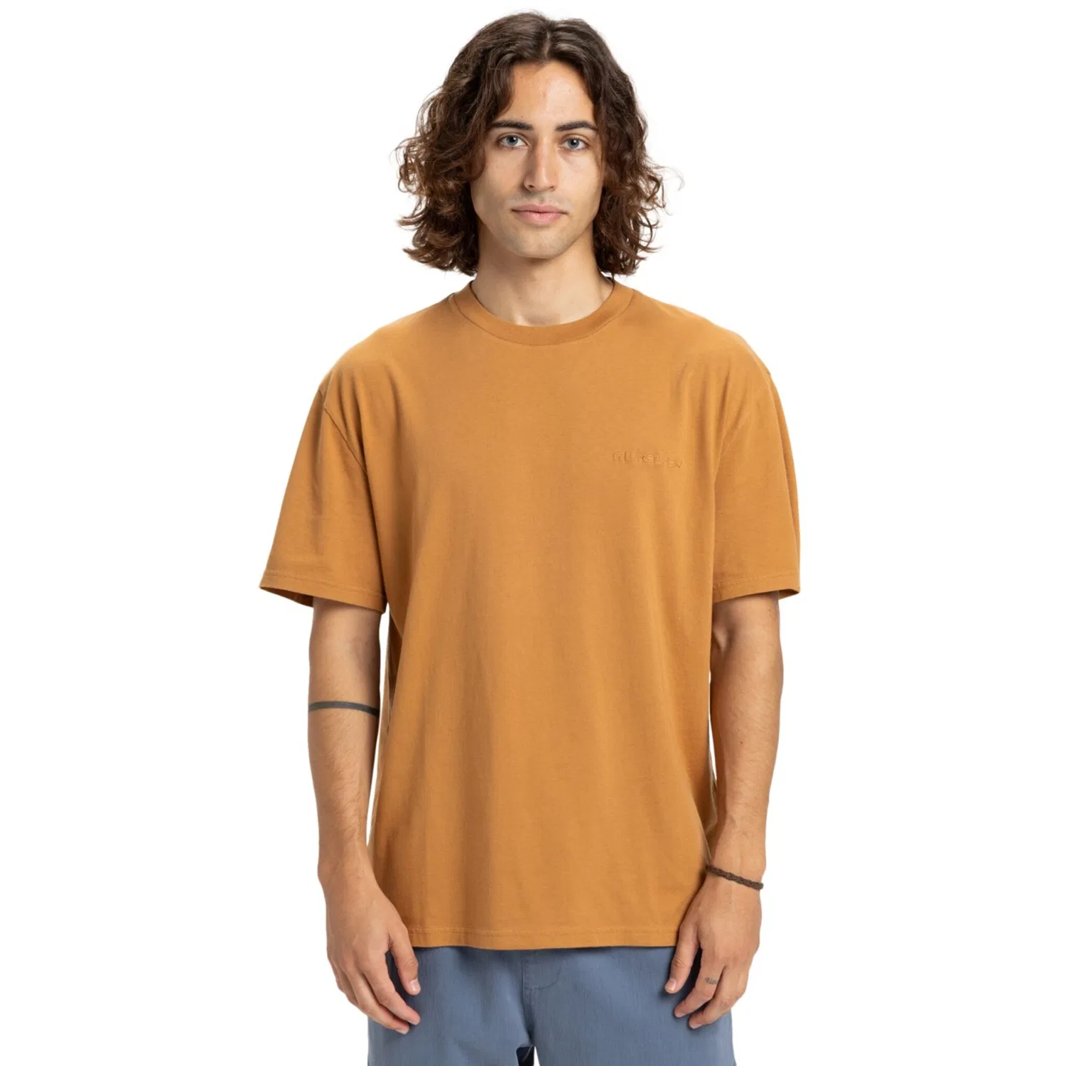 Детская хлопковая футболка с вышивкой Quiksilver, Almond