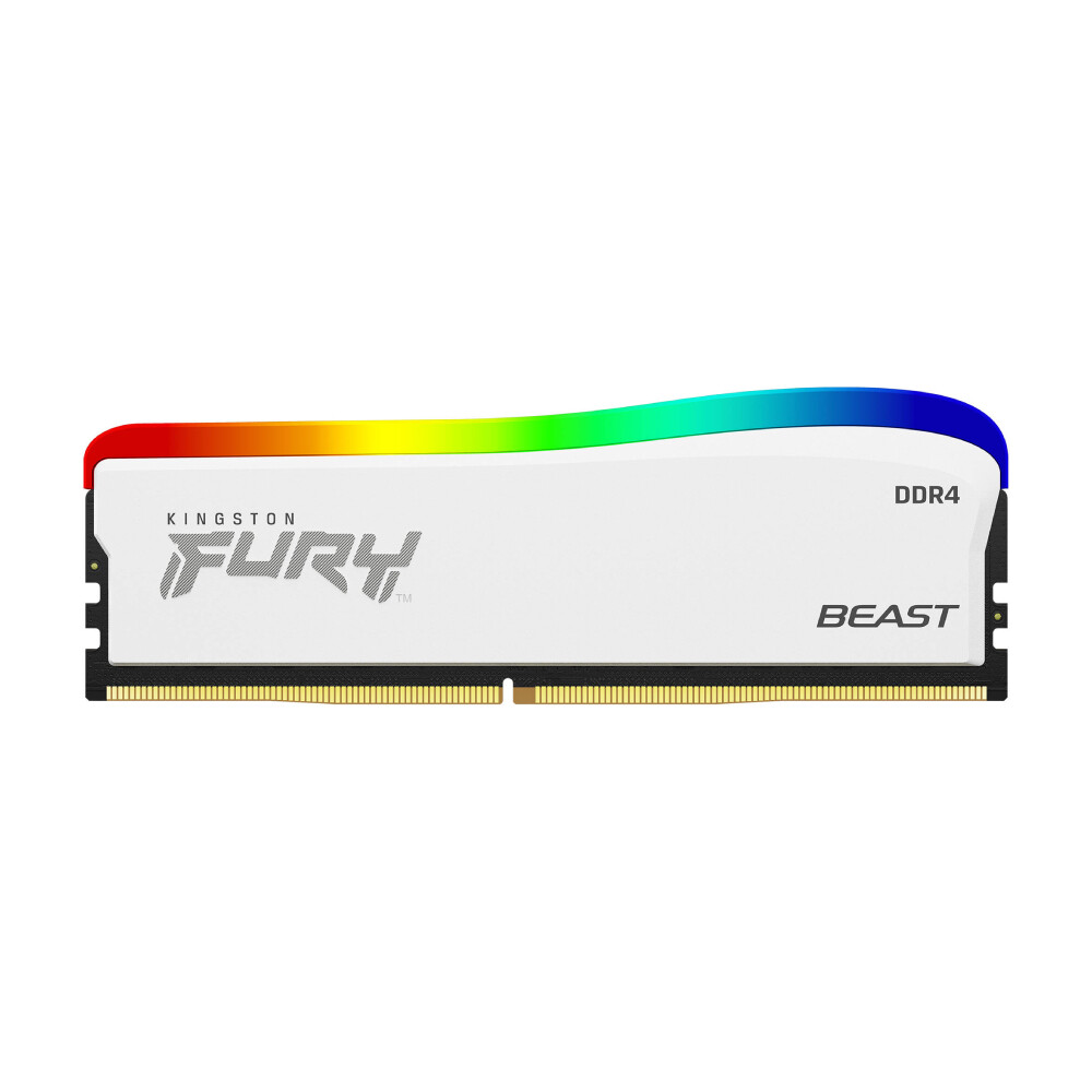 

Оперативная память Kingston Fury Beast RGB Special Edition, 8 Гб DDR4 (1x8 Гб), 3200 МГц, CL16, KF432C16BWA/8, белый