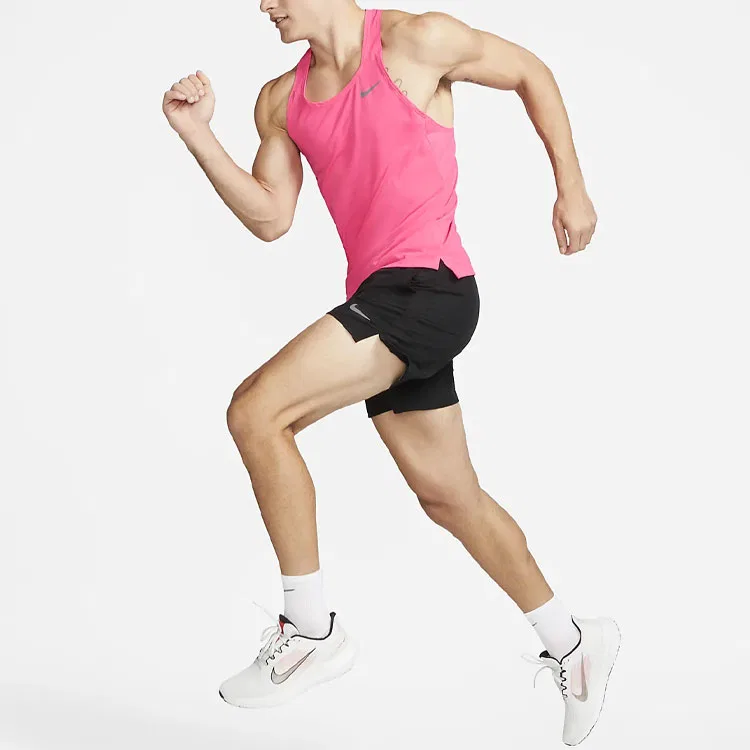 Мужская майка Nike с круглым вырезом, прямой крой, Dark Pink — фото 3