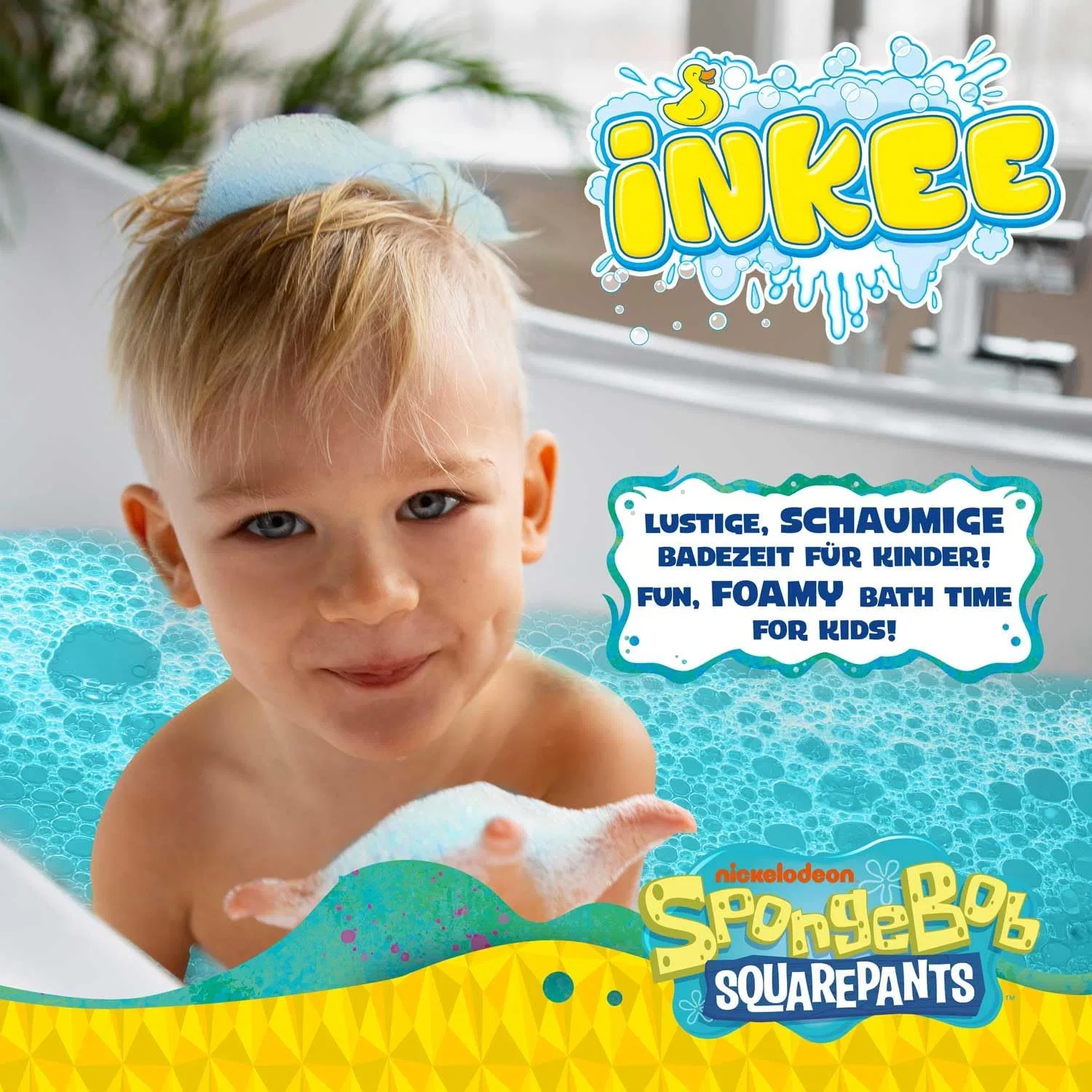 Жидкая губка для ванны Sponge Bob, INKEE, 40 г, Aquamarine — фото 3