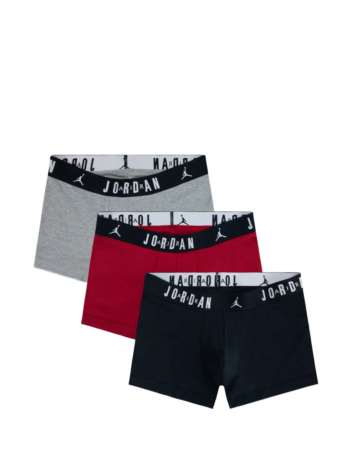 Комплект из трех боксеров с логотипом Jordan Kids, красный
