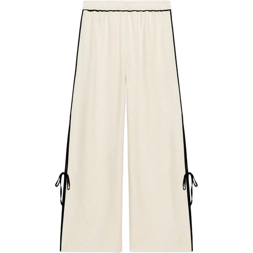 Женские брюки свободного кроя с широкой штаниной ZW Casual Pants, ZARA, Beige