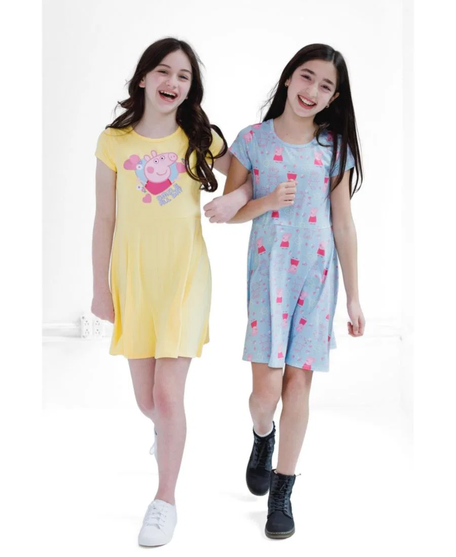 Комплект из 2 платьев-трапеций Peppa Pig с принтом Peppa Pig, Peppa Blue Yellow — фото 2