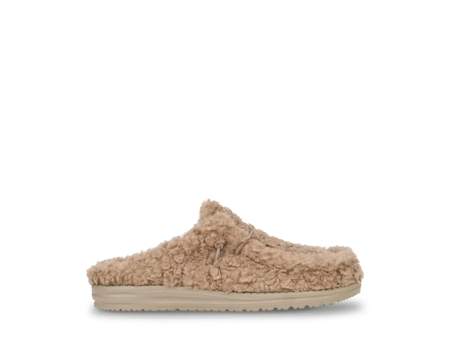 Тапочки Wally Slipper с искусственным мехом, HEYDUDE, цвет Timberwolf Beige — фото 2