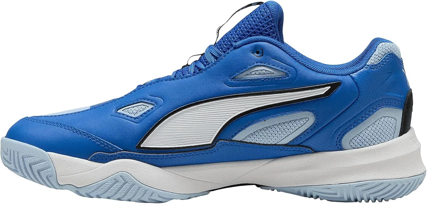 Кроссовки PUMA Unisex Solarstrike 4 для дома, Mountain Blue Puma Black Haute Tropic Puma White — фото 2