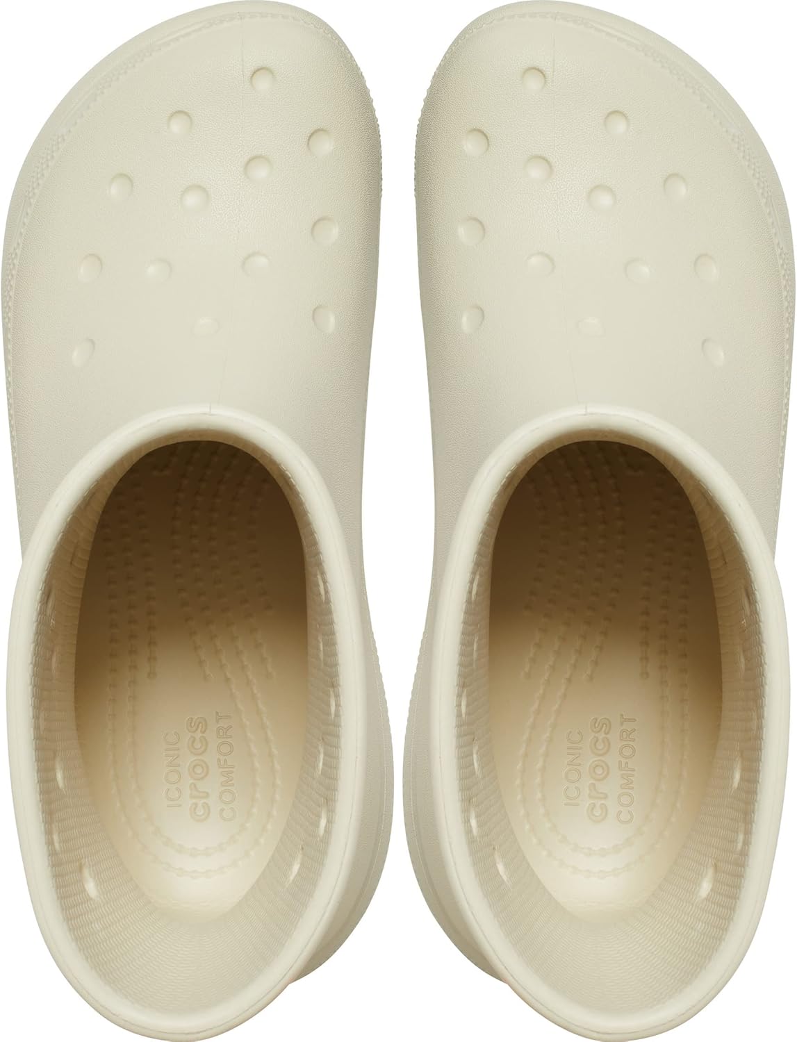 Водонепроницаемые сапоги Crocs Crush на платформе, цвет Bone — фото 2