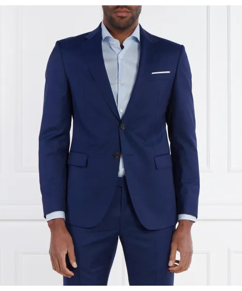 

Элегантный шерстяной жакет с травяным принтом Slim fit Joop!, синий