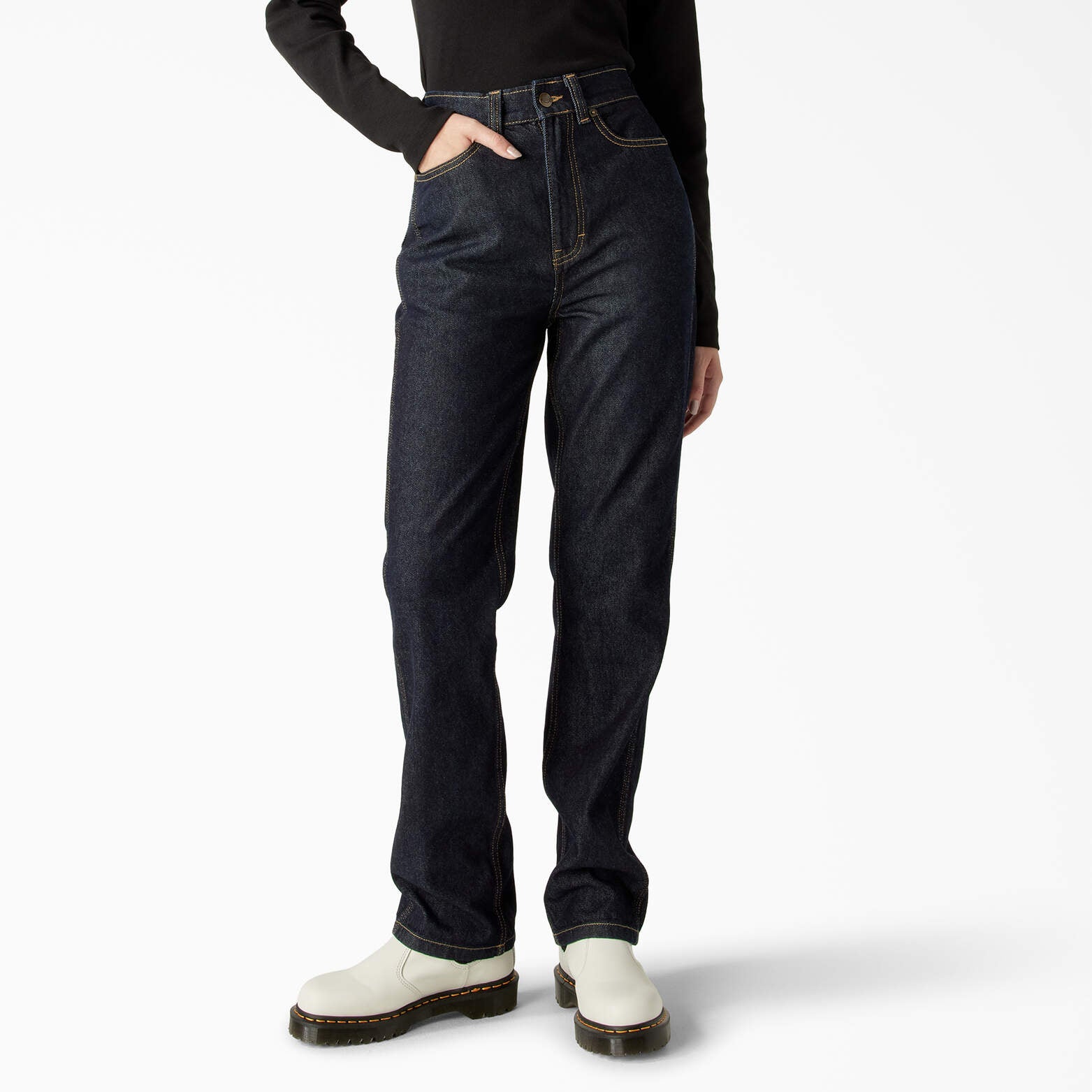 

Женские джинсы Dickies Houston Regular Fit, цвет rinsed indigo blue (rnb)