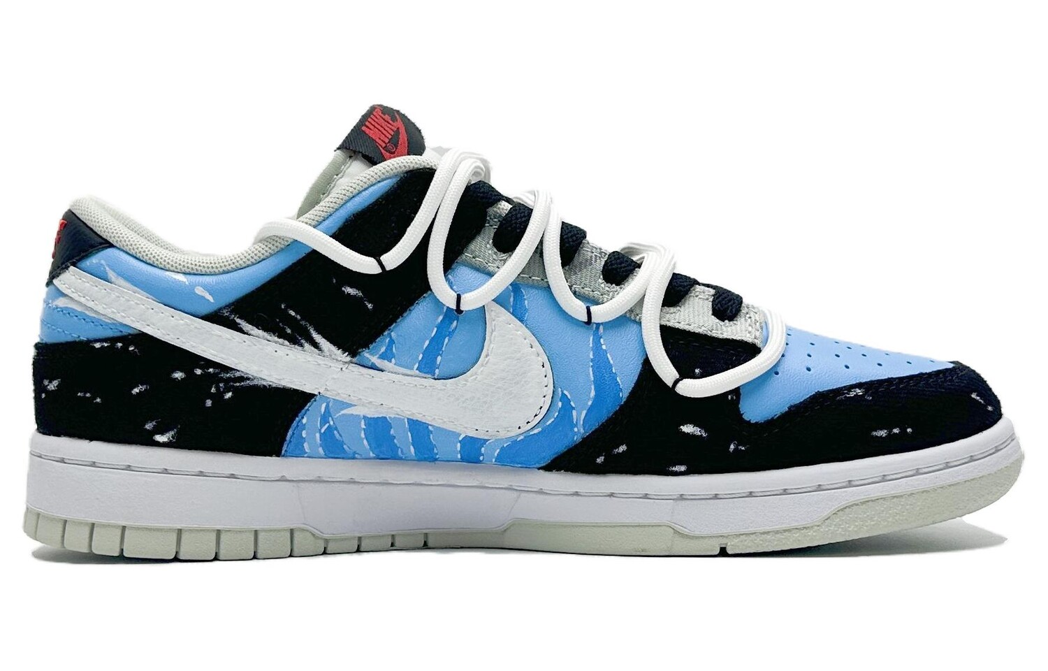 

Кроссовки для скейтбординга Dunk мужские с низким верхом, синий/черный Nike