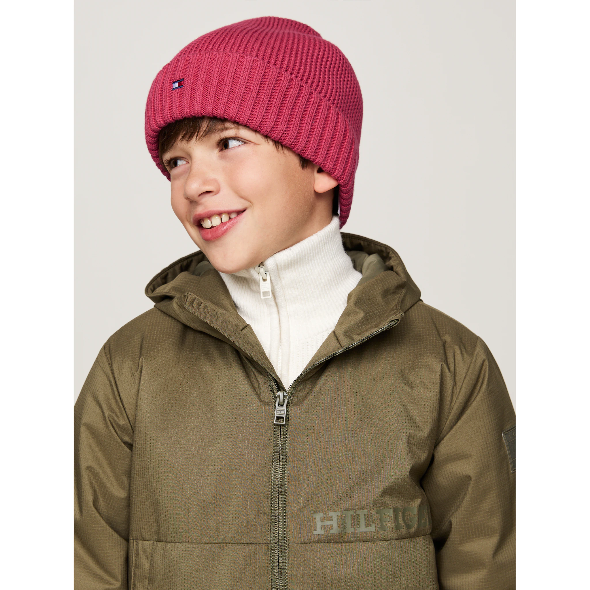 

Шапка Tommy Hilfiger "SMALL FLAG BEANIE", Children Kids Junior MiniMe, розовый