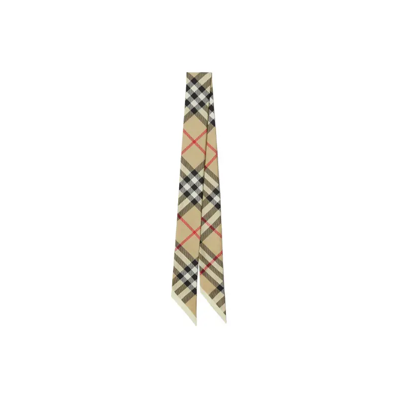 Шарф Burberry в клетку, бежевый
