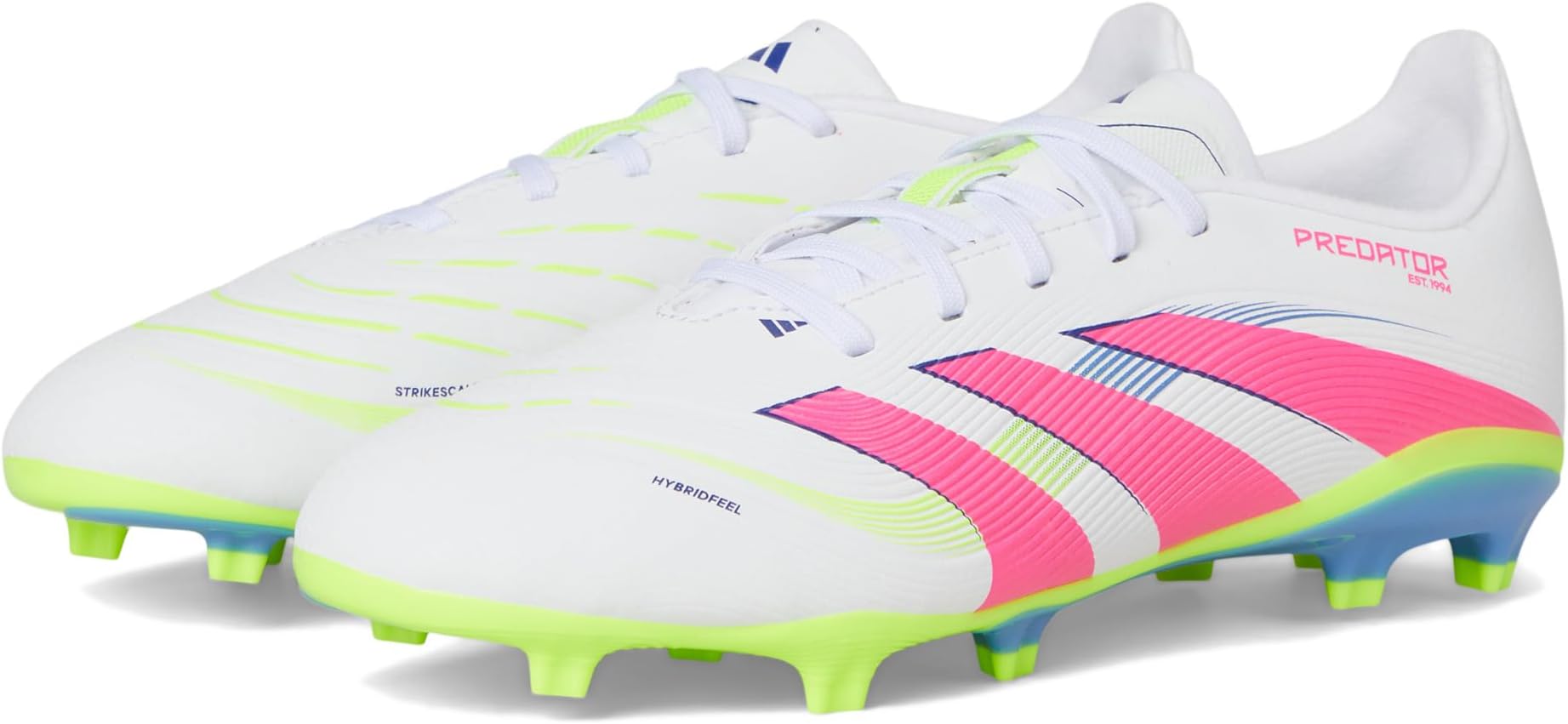 

Кроссовки Adidas Kids League Predator Firm Ground/Multi Ground Soccer Cleats, White/Lucid Pink/Lucid Lemon
