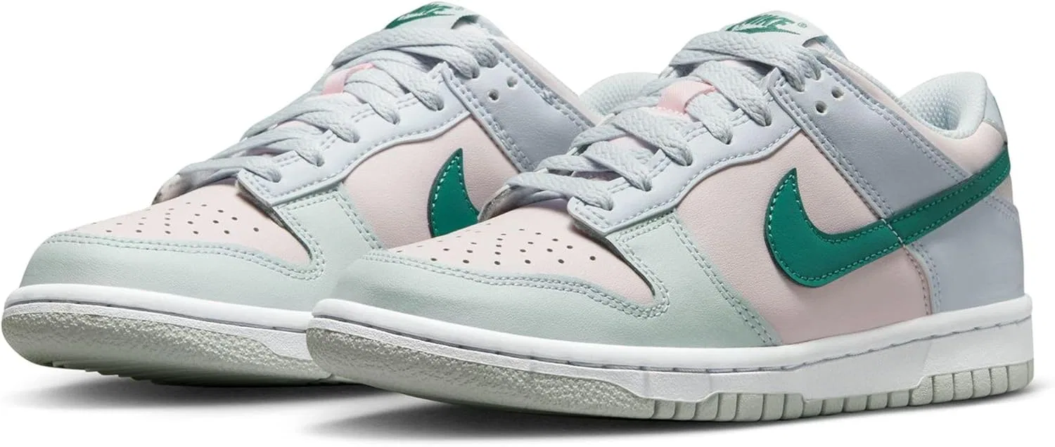 Кроссовки Nike Dunk Low для мальчиков, Football Grey/Teal Metallic — фото 3