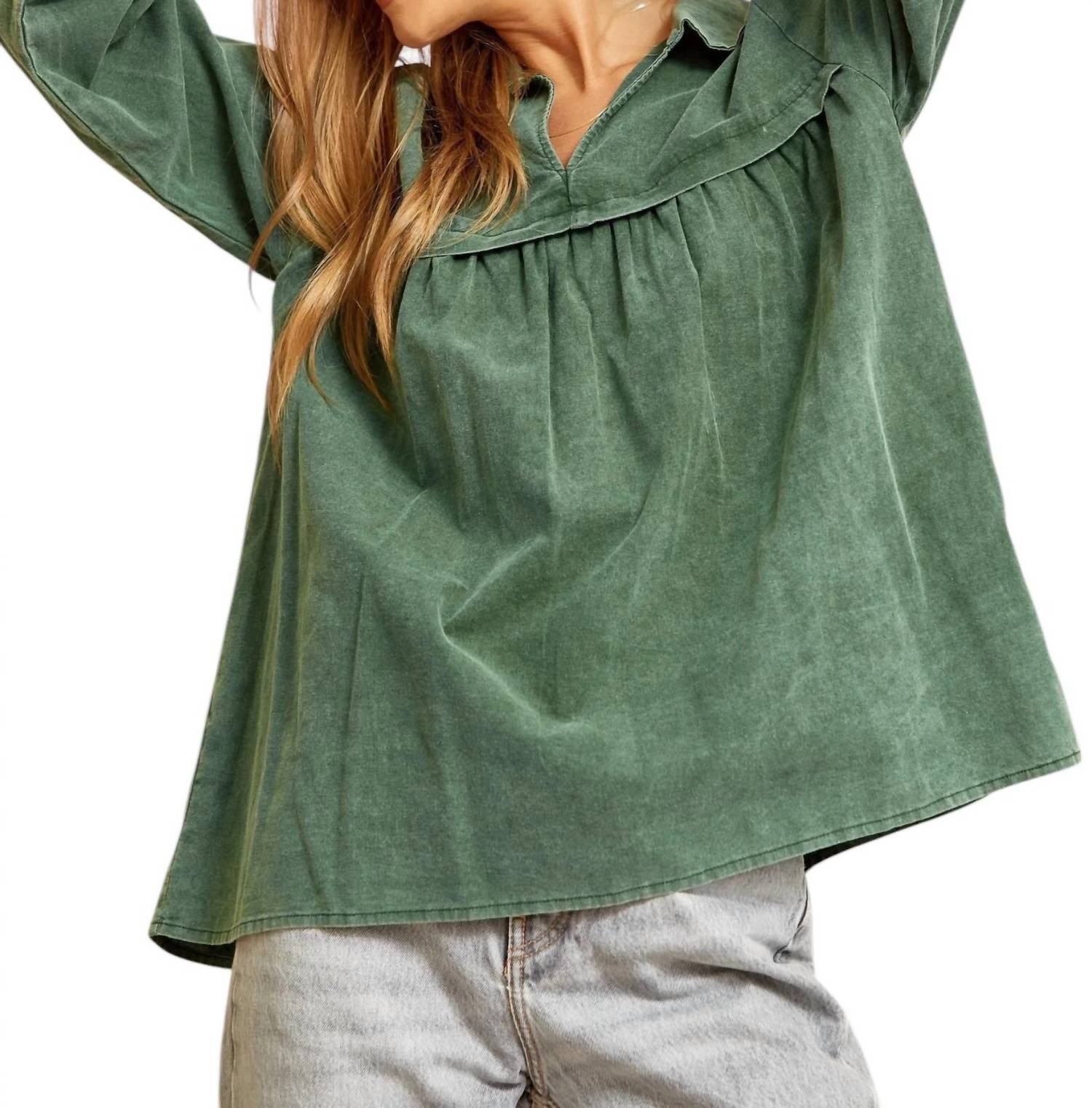 

Топ «Определенно да» в цвете «Охотничий зеленый» Andree By Unit, Hunter Green