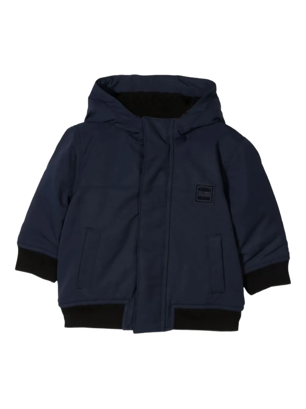 

Куртка с капюшоном и накладными карманами BOSS Kidswear, синий
