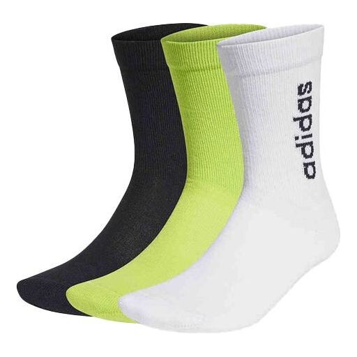 

Носки neo sports outdoor high top mid tops socks couple style 3 pairs 'black green white' Adidas, черный