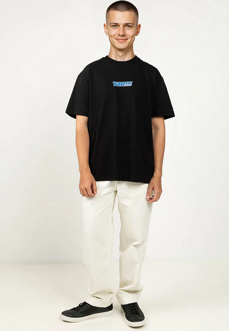 Футболка свободного кроя с принтом, Tommy Jeans Tommy Hilfiger, черный — фото 4