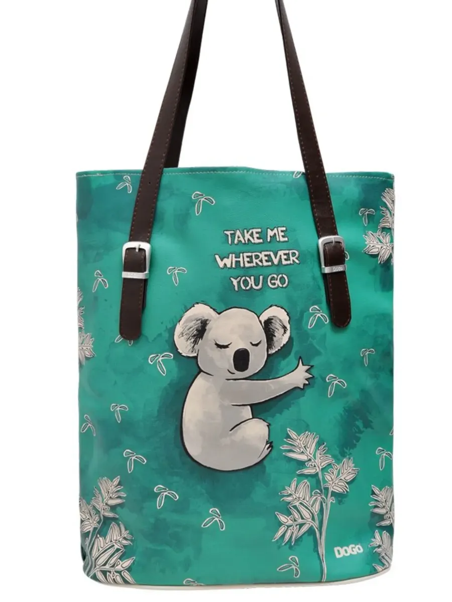 

Сумка через плечо DOGO "Женская высокая сумка Koala Hug Vegan Женские сумки (Мода) /", Vegan, зеленый