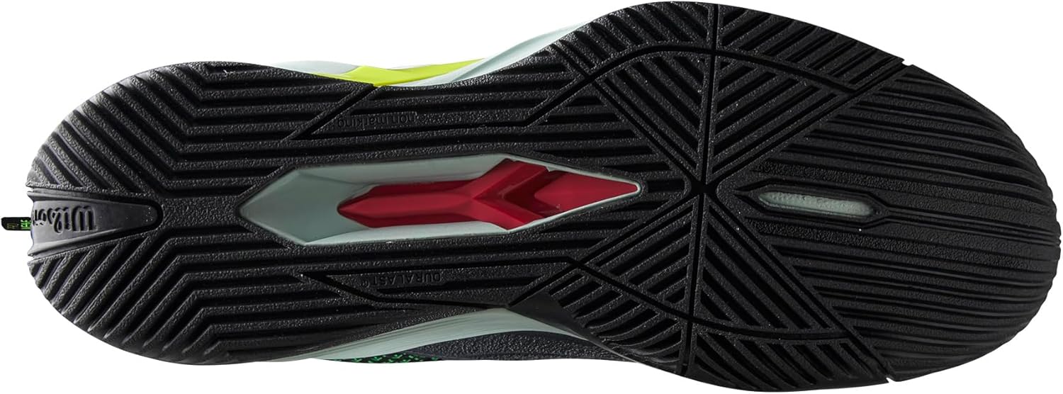 Мужские теннисные кроссовки Wilson Mens Rush Pro Extra Duty, черный/зеленый/желтый — фото 3